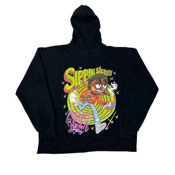 Chiefin Heavily Sippin Heavily Full Zip Hoodie Men's Large - Picture 1 of 8